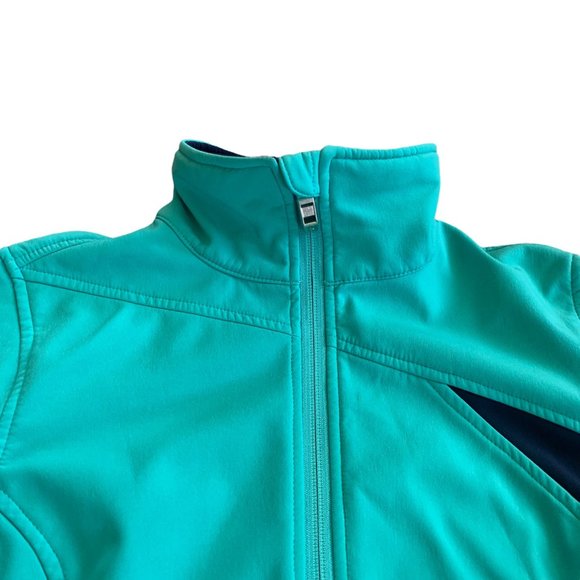 Spyder Mock Neck Teal Zip-Up Jacket - Picture 3 of 7
